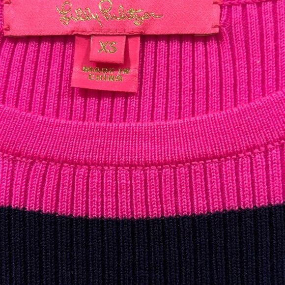Lilly Pulitzer Aden Striped Pink Sweater Dress Sz.XS - Picture 3 of 3
